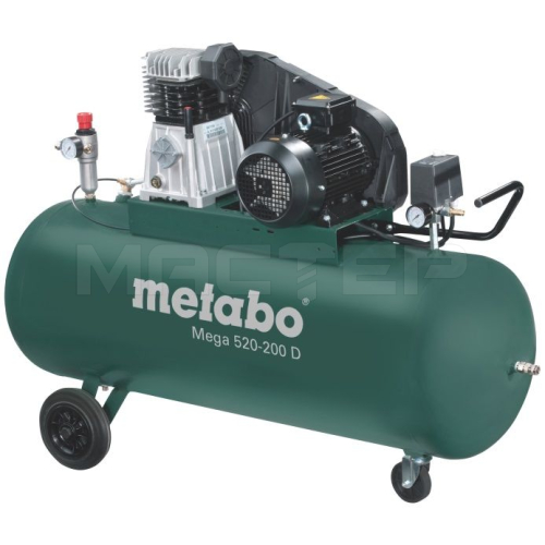 Поршневой воздушный компрессор Metabo MEGA 520-200 D, фото 1, цена